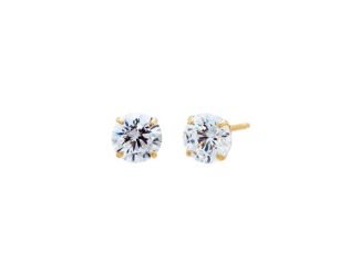 Solitaire Stud Earring 14K Size 5 MM