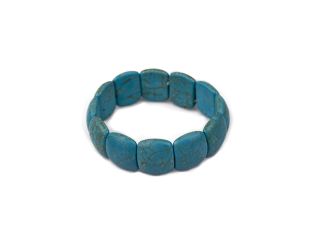 Blue Stretch Bangle Bracelet