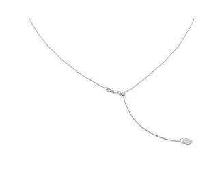 10K White Gold Adjustable Chain Necklace Size 22"