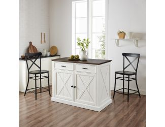 Clifton Kitchen Island W/Camille Stools