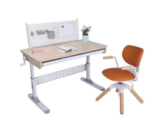 Kaleid Series Height Adjustable Study Desk Orange Chair