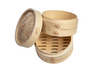 Joyce Chen - 2-Tier Bamboo Steamer Baskets, 6"