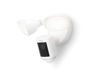 Ring Floodlight Cam Wired Pro with Bird’s Eye View and 3D Motion Detection-White