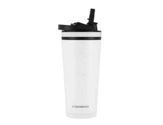 IceShaker 26oz Insulated Stainless Steel Sport Bottle-White