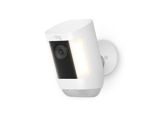 Ring Spotlight Cam Pro, Battery | 3D Motion Detection, Two-Way Talk with Audio+, and Dual-Band Wifi (2022 release) white