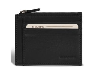 Onyx Leather Zip Card Case Size 4.5"x3.5"