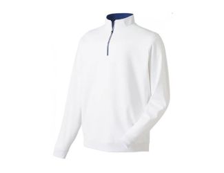 Half-Zip Pullover-White-MD