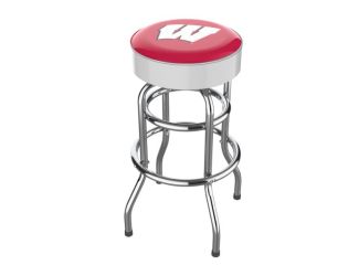 University Of Wisconsin Chrome Bar Stool