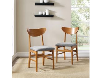 Landon 2Pc Wood Dining Chairs W/Upholstered Seat