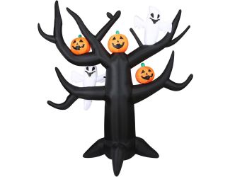 8-Ft. Pre-Lit Inflatable Spooky Tree with Ghosts and Pumpkins