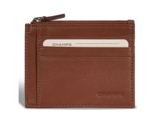 Onyx Leather Zip Card Case Size 4.5"x3.5"