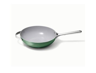 12" Nonstick Ceramic Stir Fry Pan Sage