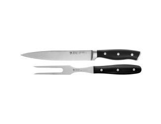 Forged Accent 2pc Carving Set Black