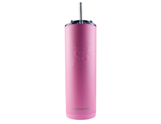 IceShaker 20oz Insulated Stainless Steel Skinny - Tumbler w/Straw & Lid-Soft Pink