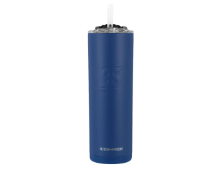 IceShaker 20oz Insulated Stainless Steel Skinny - Tumbler w/Straw & Lid-Navy