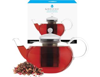 Infuser teapot: Cambridge Large 2000ml glass teapot with SS infuser