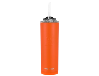 IceShaker 20oz Insulated Stainless Steel Skinny - Tumbler w/Straw & Lid-Orange