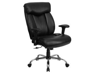 Big & Tall 400 lb. Rated High Back Black LeatherSoft Executive Office Chair