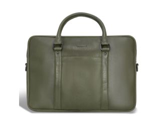 Onyx Leather Slim Briefcase Size 16.3"x11.6"