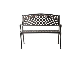Scarlet Aluminum Patio Bench Antique Bronze