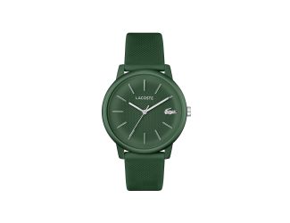 Lacoste L.12.12 Move Gents. Aluminum Green Case. Green Silicone Strap. Green Dial.