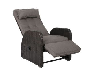 Outdoor Recliner w/Cushion - Brown