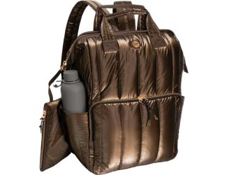 Metallic Quilted Backpack Size 18"
