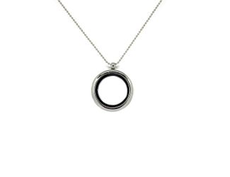 Silver 21st Century Transparent Locket Necklace