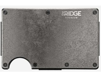 The Ridge Wallet RFID-Blocking with Cash Strap in Stonewashed Titanium