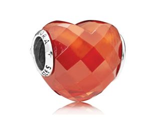 Orange Shape of Love Charm