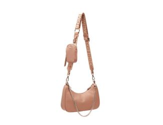 BVITAL Multi Pouch Faux Saffiano Crossbody - Tan