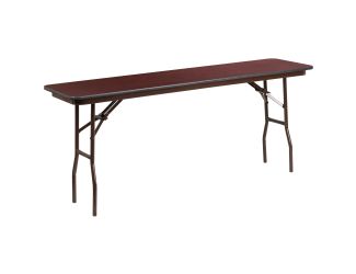 6-Foot High Pressure Mahogany Laminate Folding Training Table