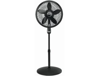 18 In. Cyclone Pedestal Fan with Remote Control, Black