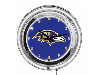 Baltimore Ravens 14" Neon Clock
