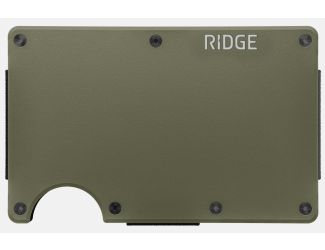 The Ridge Wallet RFID-Blocking with Cash Strap in Matte Olive