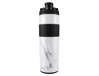 20oz Skinny Shaker Bottle - Shaker lid w/handle & agitator-White Marble