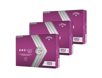 ERC Soft Triple Track Reva Women's Golf Balls - White - 3 Dozen