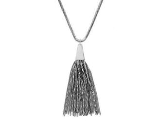 Silver Tone Tassel Necklace