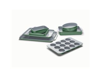 11pc Non-Toxic Nonstick Ceramic Mega Bakeware Set Sage