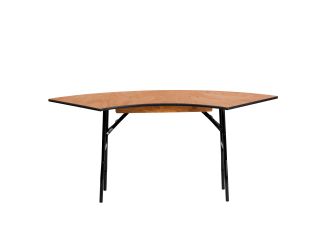 5.5 ft. x 2 ft. Serpentine Wood Folding Banquet and Hospitality Table