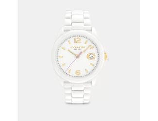 Ladies' Greyson White Ceramic Watch White Dial