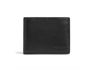 Mens Sport Leather Slim Billfold - Black