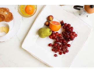 Melamine Lastra Square Platter - White