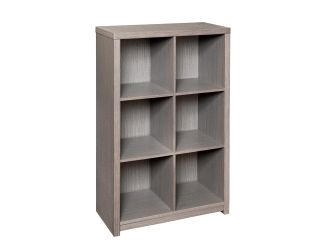 6 Cube Laminate Shelf/Bin Space Gray