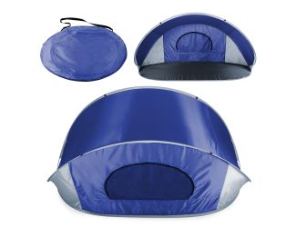 Manta Portable Beach Tent Blue with Gray Accents