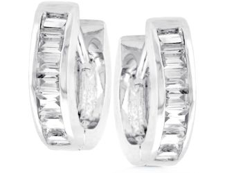 Baguette CZ Hinge Earrings