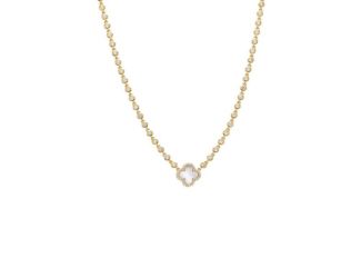 Four-Leaf Clover Pave CZ Necklace Size 18"