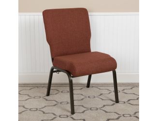 20.5" Cinnamon Molded Foam Stacking Church Chair