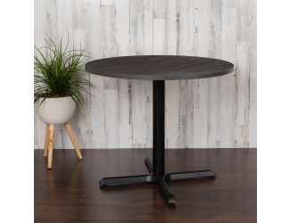 36" Round Multi-Purpose Conference Table in Rustic Gray-Meeting Table for Office