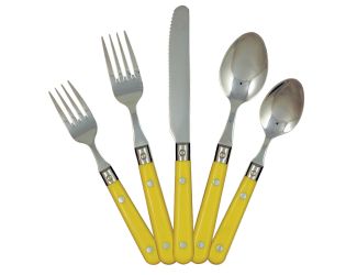20pc Le Prix Flatware Set-Mimosa Yellow